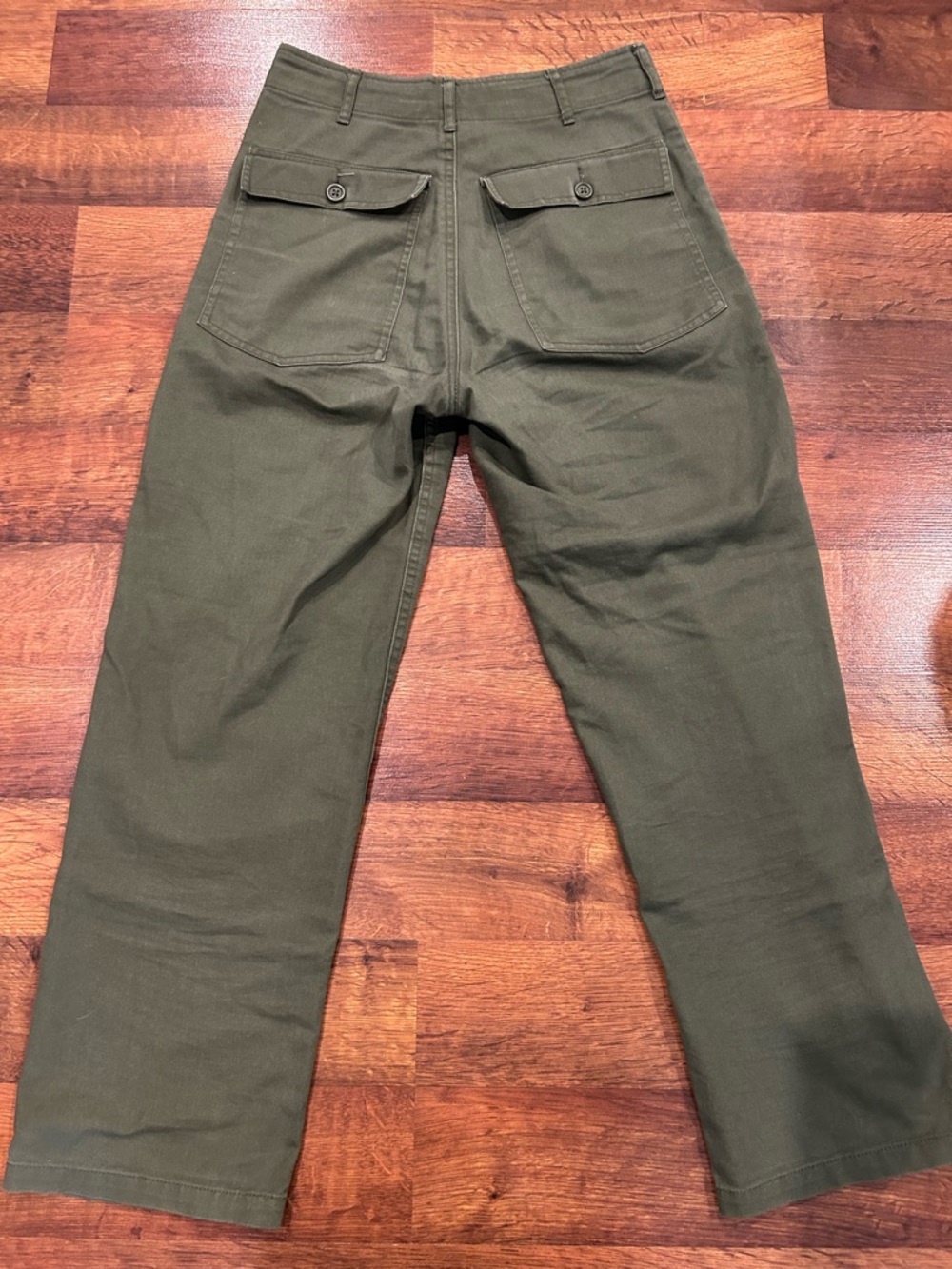 John Galt Pants Olive Kim Army Cargo Utility OS ~ Women’s 4 High Rise - Picture 7 of 10
